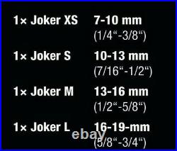 APT / Wera Joker 02009-9-3-1 XS, S, M, L Self-Setting Wench -4PC Set US Shipper