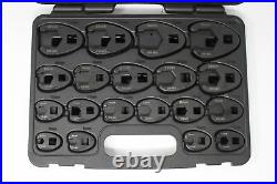A-6900A 19pc Metric Crowfoot Wrench Set 8-32mm 3/8 1/2 Sq Dr Large Crows Foot