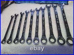 Armstrong 10 Pc. Long Metric Ratcheting Combination Wrench Set. USA