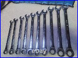 Armstrong 10 Pc. Long Metric Ratcheting Combination Wrench Set. USA