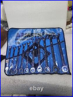 Armstrong 10 Pc. Long Metric Ratcheting Combination Wrench Set. USA