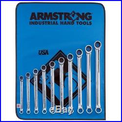 Armstrong 54-609 Metric 10 Piece 12-Pt Ratcheting Box Wrench Set