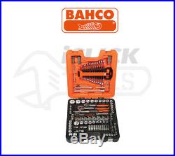 BAHCO S138 138 Pc 1/4 3/8 1/2 Metric Ratchet Socket Set Short/Deep + Spanners