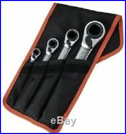 BAHCO S4RM/4T 4pce REVERSIBLE 827mm RATCHET RING SPANNER SET 16 SIZES