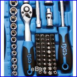 BGS Germany 192-pcs 1/4 3/8 1/2 Reverse Ratchet Wrench Metric Bit Socket Set