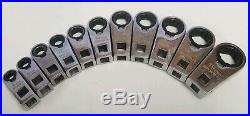 BLUE POINT USA metric crowfoot reversible ratcheting wrench set 12pt 11pc 3/8dr