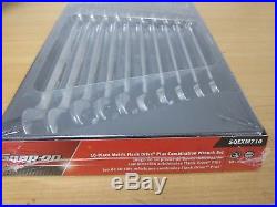 BRAND NEW Snap On SOEXM710 10 pc 12pt Metric Flank + Standard Comb. Wrench Set