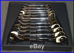 Blue Point 12pc Offset Standard Ratcheting Box/Open End Metric Wrench Set 8-19mm