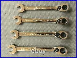 Blue Point 15° 4pc Metric Ratcheting Combination Wrench Set Sold by Snap on