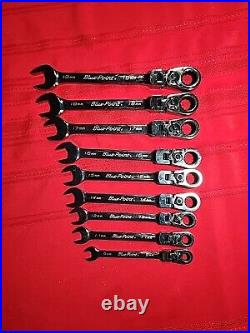 Blue-Point 9 Piece Metric Flex Head Reversible Ratcheting Wrenches