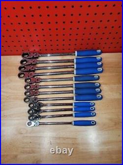 Blue-Point BOERMFLCG712 12-Piece Metric Locking Ratcheting Box Wrench Set 8-19mm