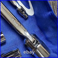 Blue Point Double Flex Socket Wrench 8 Pc Metric Set 12 Pt 6MM-23MM BLPBWRES8