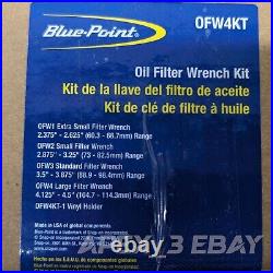 Blue-Point OFW4KT 4 pc Oil Filter Wrench Set Includes OFW1, OFW2, OFW3, OFW4