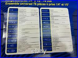 Blue Point Socket Sets 77pc 3/8, 78pc 1/4 1/2 & Wrenches As Sold by Snap On