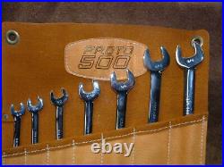 Brand New Rare Proto 500 Triple Chrome 7 Piece Wrench Set With Roll Pouch