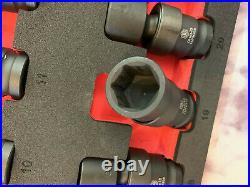 Britool Hallmark 1/2 Drive Flexi Universal Joint UJ Set in Foam 10mm 24mm