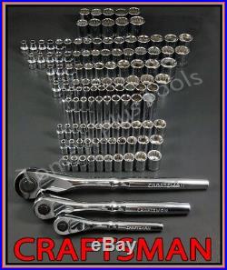 CRAFTSMAN 119pc 1/4 3/8 1/2 Dr SAE&METRIC MM 6pt 12pt ratchet wrench socket set