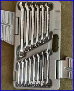 CRAFTSMAN 12PT METRIC 14PC COMBINATION WRENCH SET 946934 With CASE VINTAGE USA