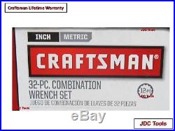 CRAFTSMAN 32 pc Inch Metric Polished Combination Wrench Set NEW