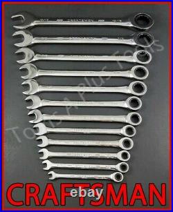 CRAFTSMAN 46pc FULL POLISH SAE & METRIC MM Ratcheting / Combination Wrench set
