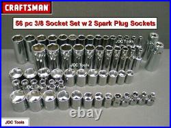 CRAFTSMAN 56pc Standard & Deep 3/8 SAE METRIC MM 6pt ratchet wrench socket set