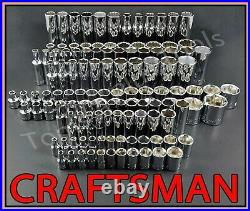 CRAFTSMAN HAND TOOLS 136pc 1/4 3/8 1/2 SAE METRIC MM Ratchet Wrench Socket Set