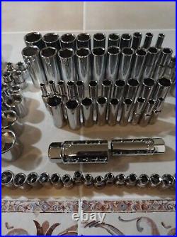 CRAFTSMAN Socket Set Tools 113 pc 1/4 3/8 1/2 Dr SAE MM, Wrench ratchet set New
