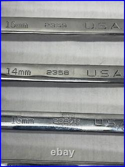 CRAFTSMAN USA INDUSTRIAL PROFESSIONAL METRIC WRENCH SET 12pc 7-18mm EUC