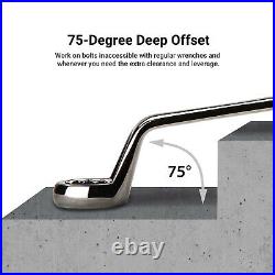 Capri Tools 75-Degree Deep Offset Double Box End Wrench Set, Metric, 10-Piece