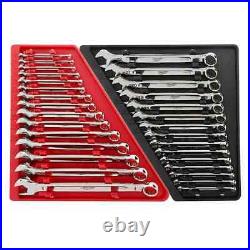 Combination SAE Metric Wrench Mechanics Tool Set 30-Piece