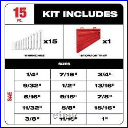 Combination SAE Metric Wrench Mechanics Tool Set 30-Piece