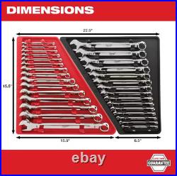 Combination SAE and Metric Wrench Mechanics Tool Set (30-Piece)