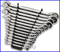 Combination Wrench Set 30 Pc 12 Point Ratcheting SAE/Metric 1/4-1'' 8-24mm-86702