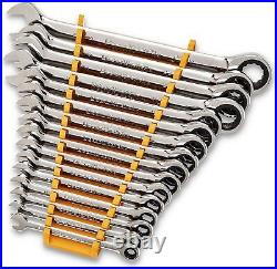 Combination Wrench Set 30 Pc 12 Point Ratcheting SAE/Metric 1/4-1'' 8-24mm-86702