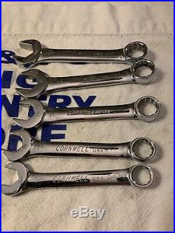 Cornwell Tools USA 10 Pc Metric Stubby 12 pt Combination Wrench Set 10mm to 19mm