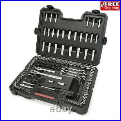 Craftsman 165 Pc Mechanics Tool Set Kit Inch Metric Ratchet Wrench Socket Piece