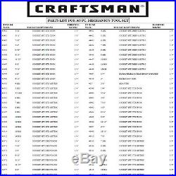 Craftsman 165 pc Mechanics Tool Set Standard Metric Socket Ratchet Wrench 36165