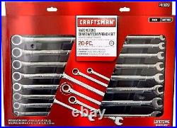 Craftsman 20 Piece Pc Ratcheting Combination Wrench Set Standard SAE and Metric