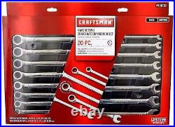 Craftsman 20 pc Combination Ratcheting Wrench Set Metric MM & Standard SAE 46820