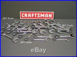 Craftsman 22 pc Professional Polish Stubby Combination Wrench Set SAE MM NEW