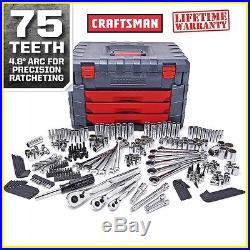 Craftsman 254 PC piece Mechanics Tool Set 75 Tooth Ratchet Ratcheting Wrench