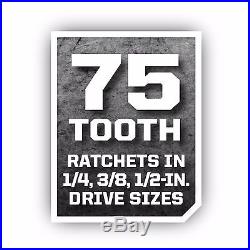 Craftsman 254 PC piece Mechanics Tool Set 75 Tooth Ratchet Ratcheting Wrench