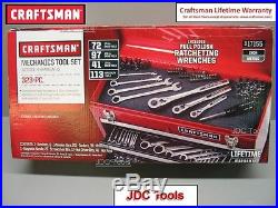 Craftsman 323 pc Mechanics Tool Set w Polished Rachet Wrenches NEW 311 348
