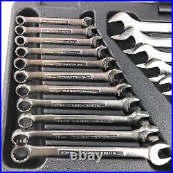Craftsman 32 Pc Combination Wrench Set Metric Standard 12 Pt 46937 with Case USA