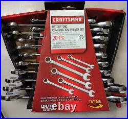 Craftsman 46820 Ratcheting combination wrench set 20 Piece 12 pt