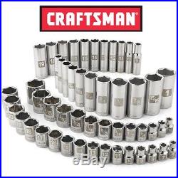 Craftsman 52 PC Socket Set 6 pt Standard Deep Metric MM Standard SAE 3/8 drive