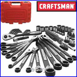 Craftsman 56 Pc Universal Mechanics Tool Set Socket Wrench Set Inch / Metric Hex