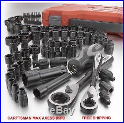 Craftsman 85pc Universal Max Axess Tool Set New In Case MTS Socket SAE METRIC
