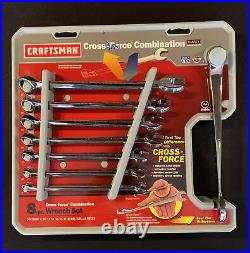 Craftsman Cross-Force Combination 8 Pc Wrench Set Metric USA 46521 NEW