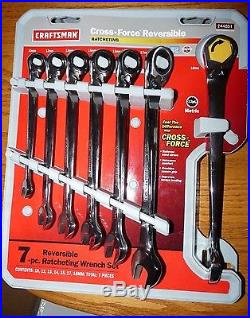 Craftsman Cross Force Reversible Ratcheting Wrench Sets Metric SAE NOS USA
